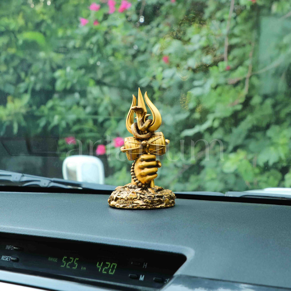 Shiv Trishul Car Dashboard Idol