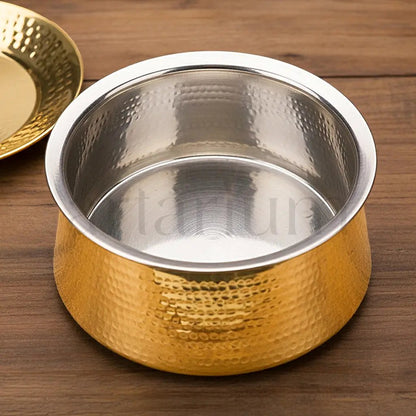 Hammered Brass Biryani Handi
