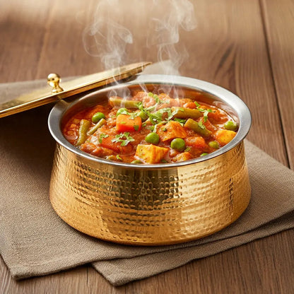 Hammered Brass Biryani Handi