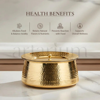 Hammered Brass Biryani Handi