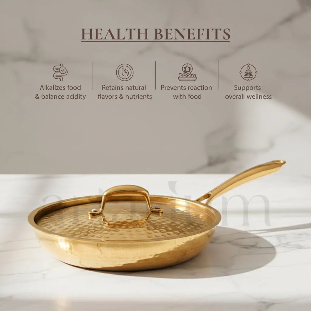 Brass Frying Pan with Lid