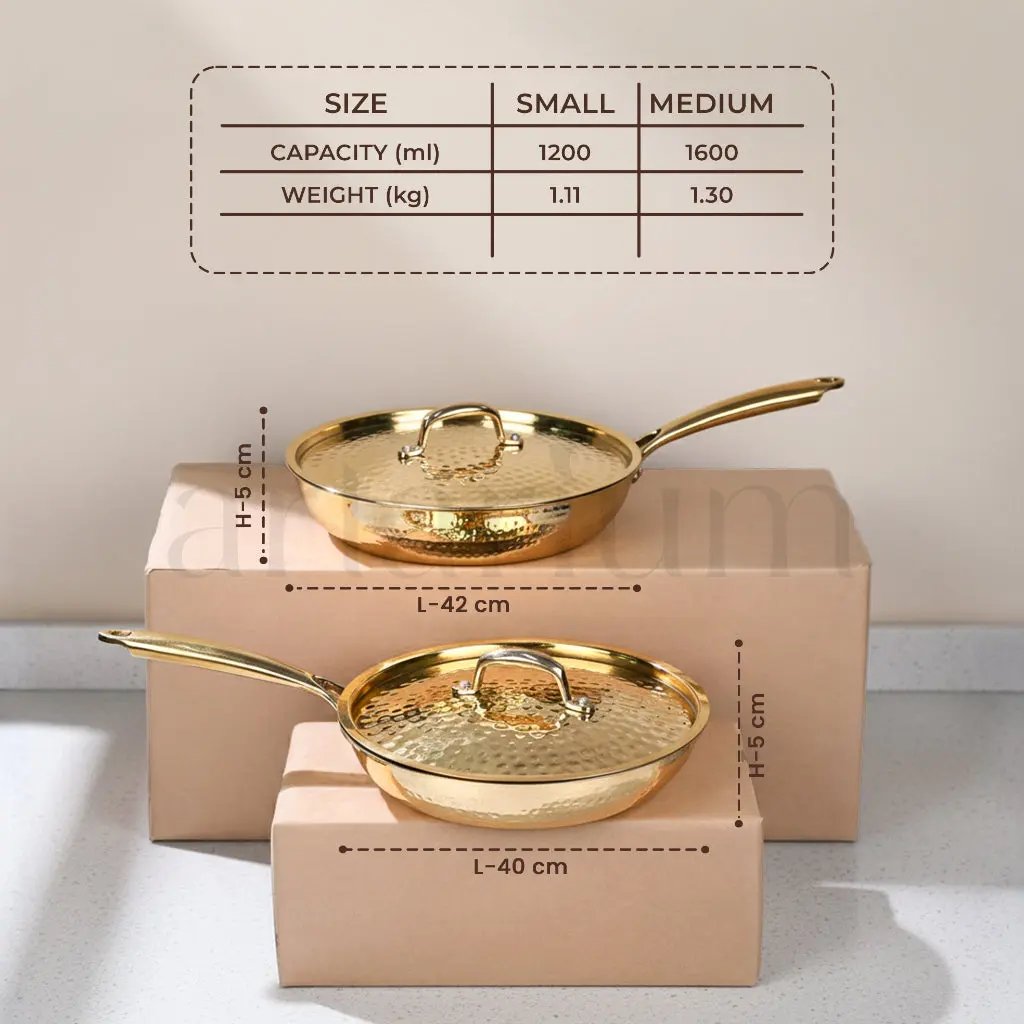 Brass Frying Pan with Lid