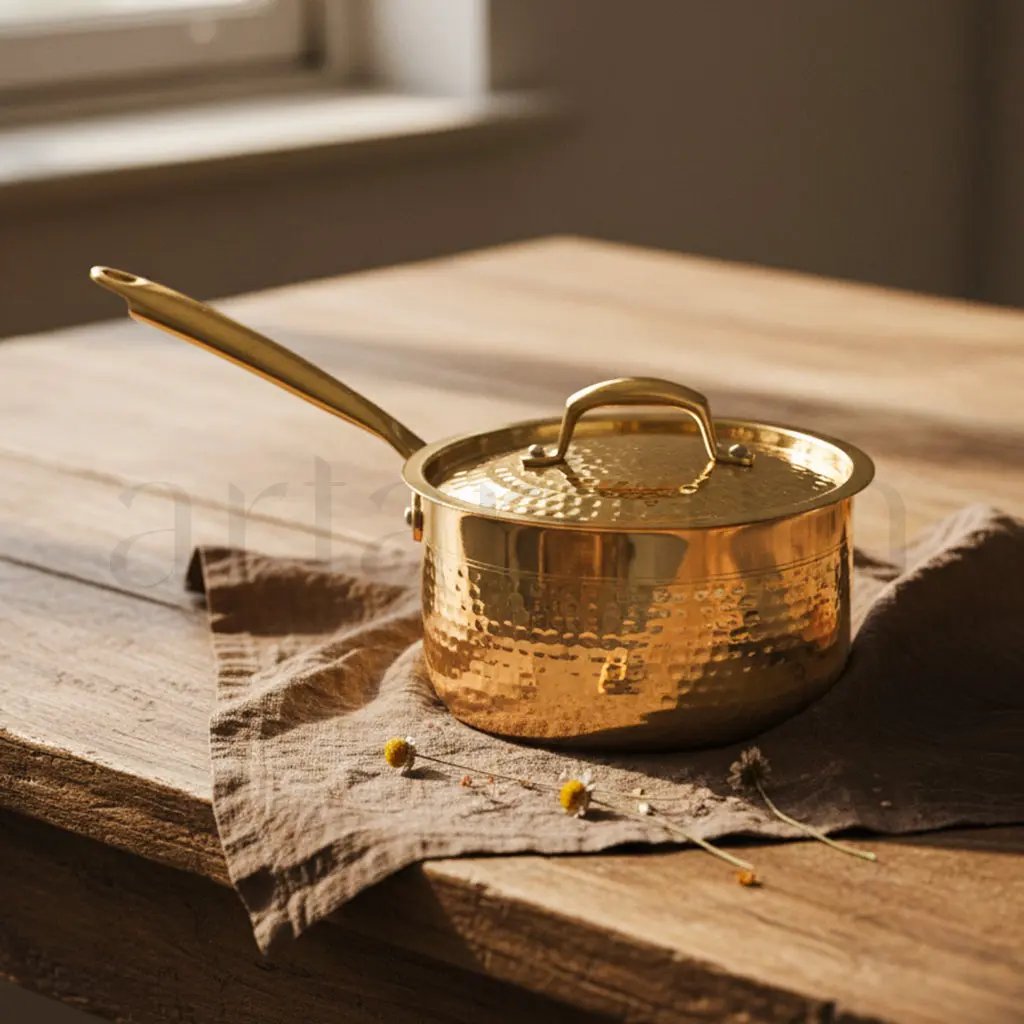 Brass Sauce Pan With Lid