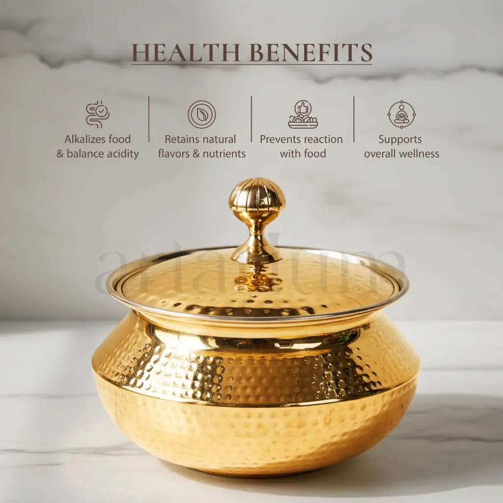 Brass Degchi/Patili with Lid