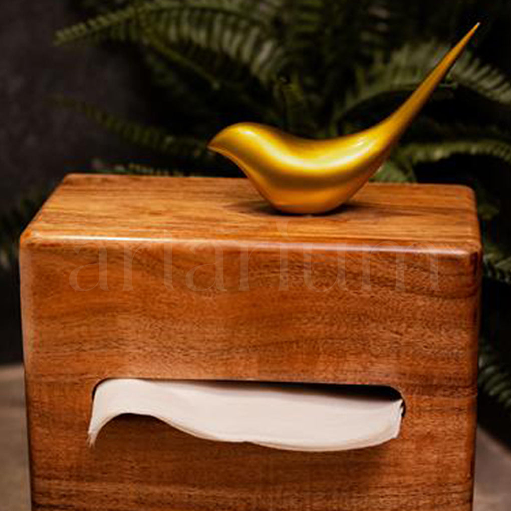Wooden Wing Tissue Box