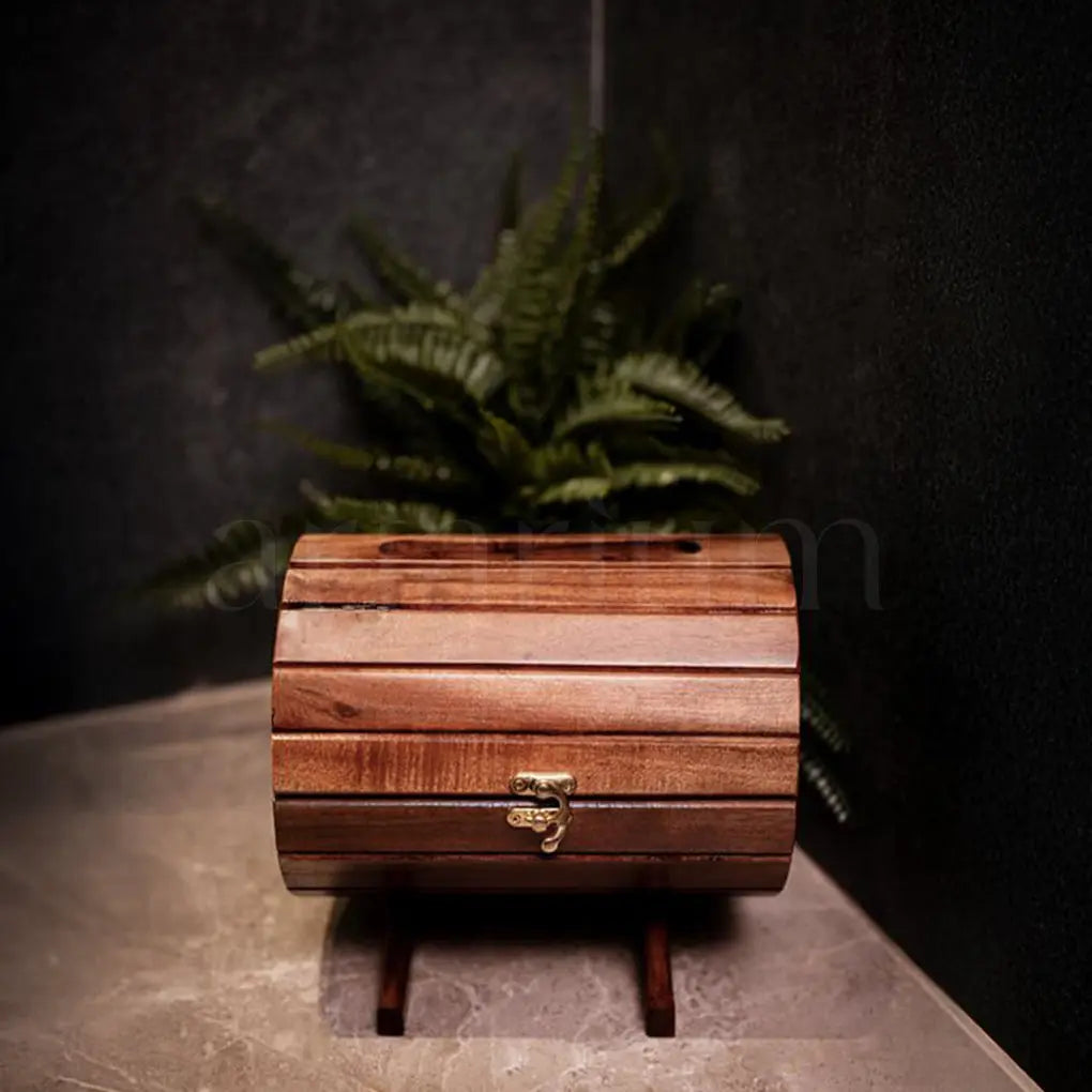 Wooden Wine Barrel Tissue Box The Artarium