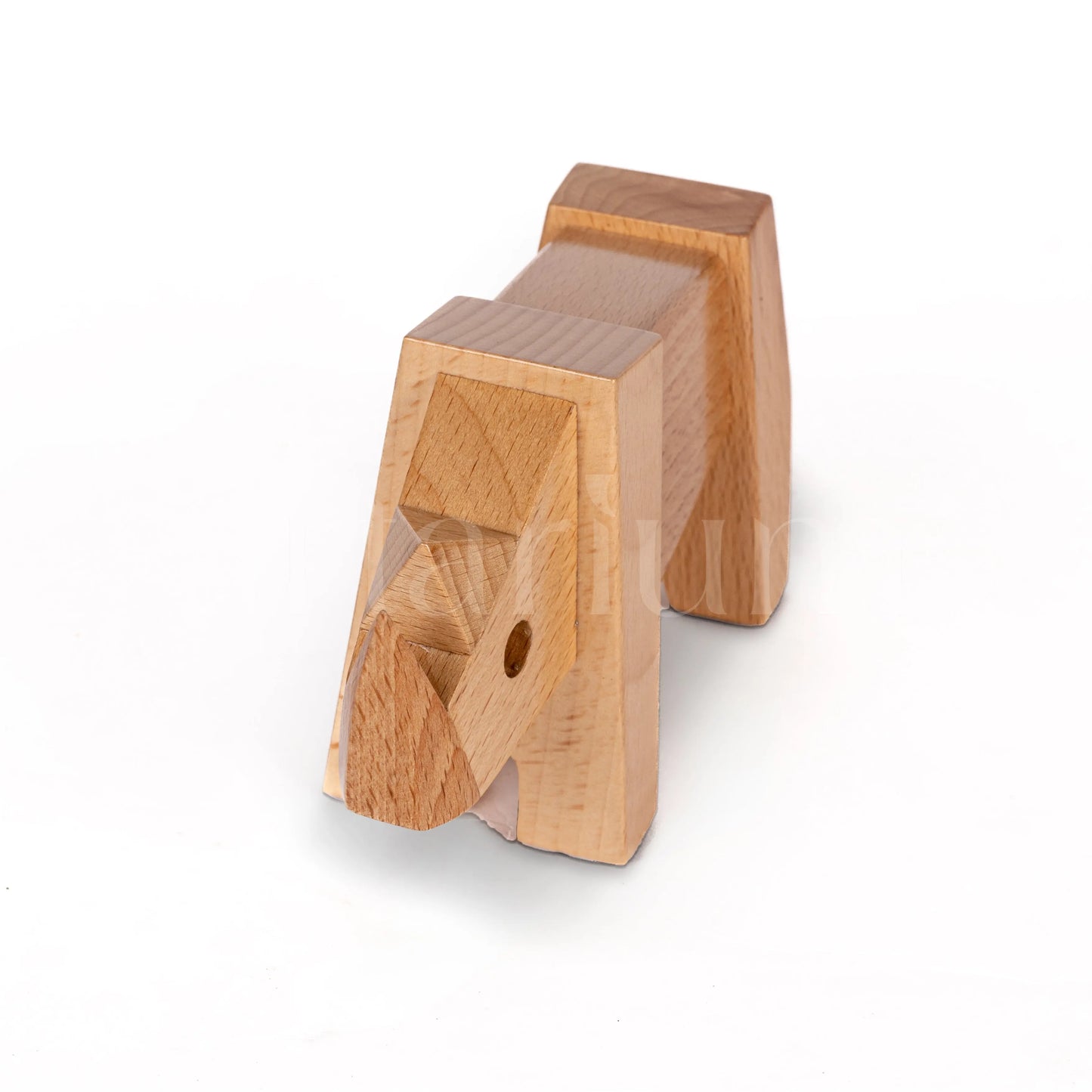 Wooden Rhino Figurine The Artarium