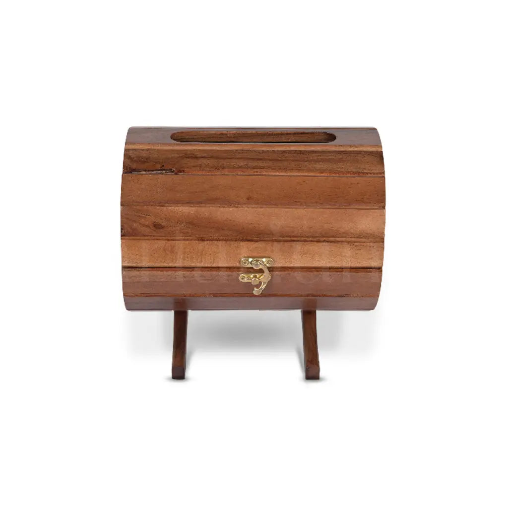 Wooden Wine Barrel Tissue Box The Artarium