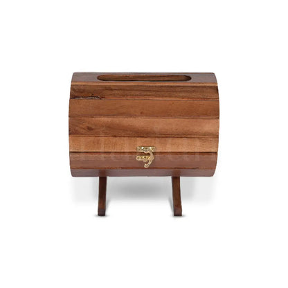 Wooden Wine Barrel Tissue Box The Artarium