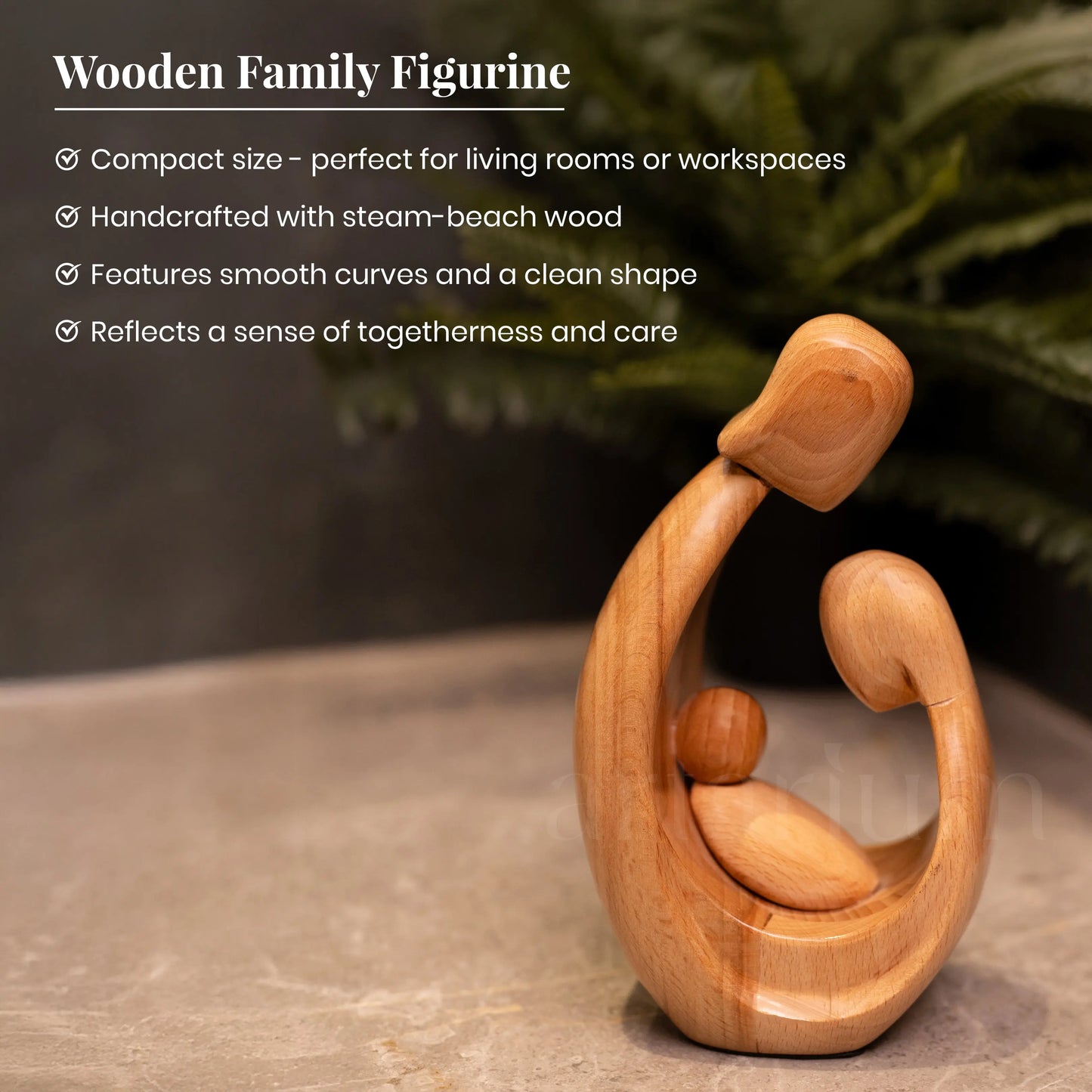 Wooden Family Figurine The Artarium