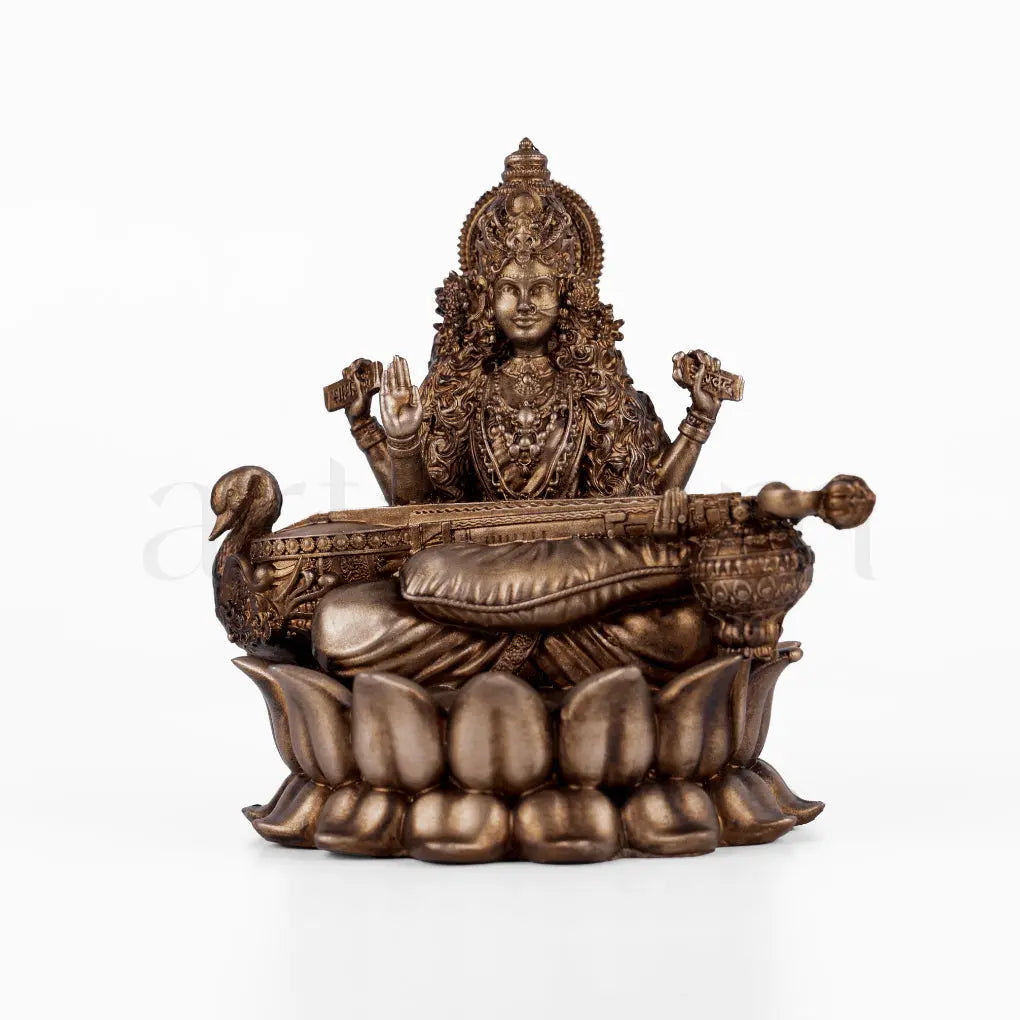 Veena Vadini Saraswati (Lotus) Car dashboard theartarium