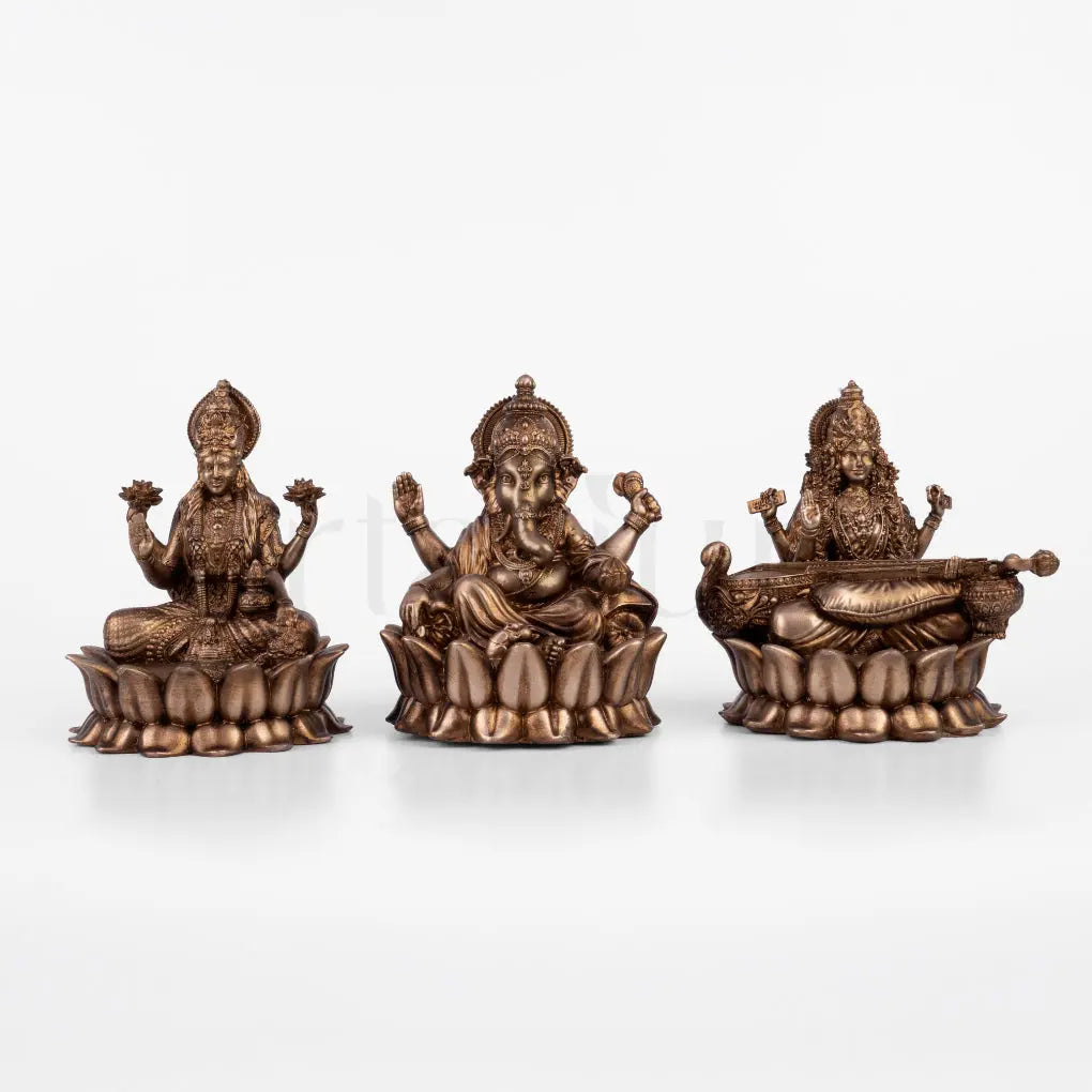 Mahalakshmi Ganapati Saraswati Murti (lotus) theartarium
