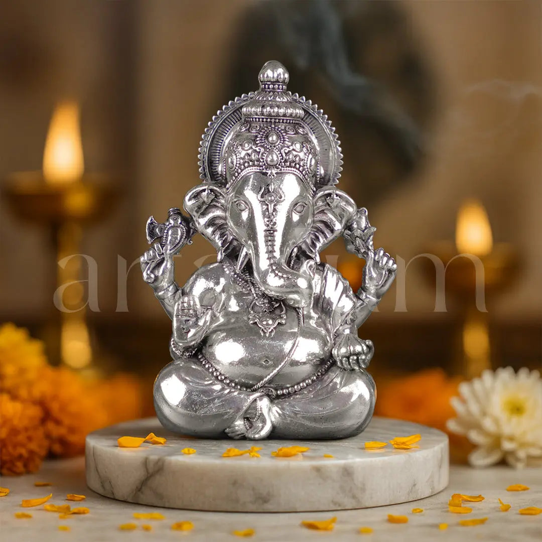 Brass Vighnaharta Ganesha Idol