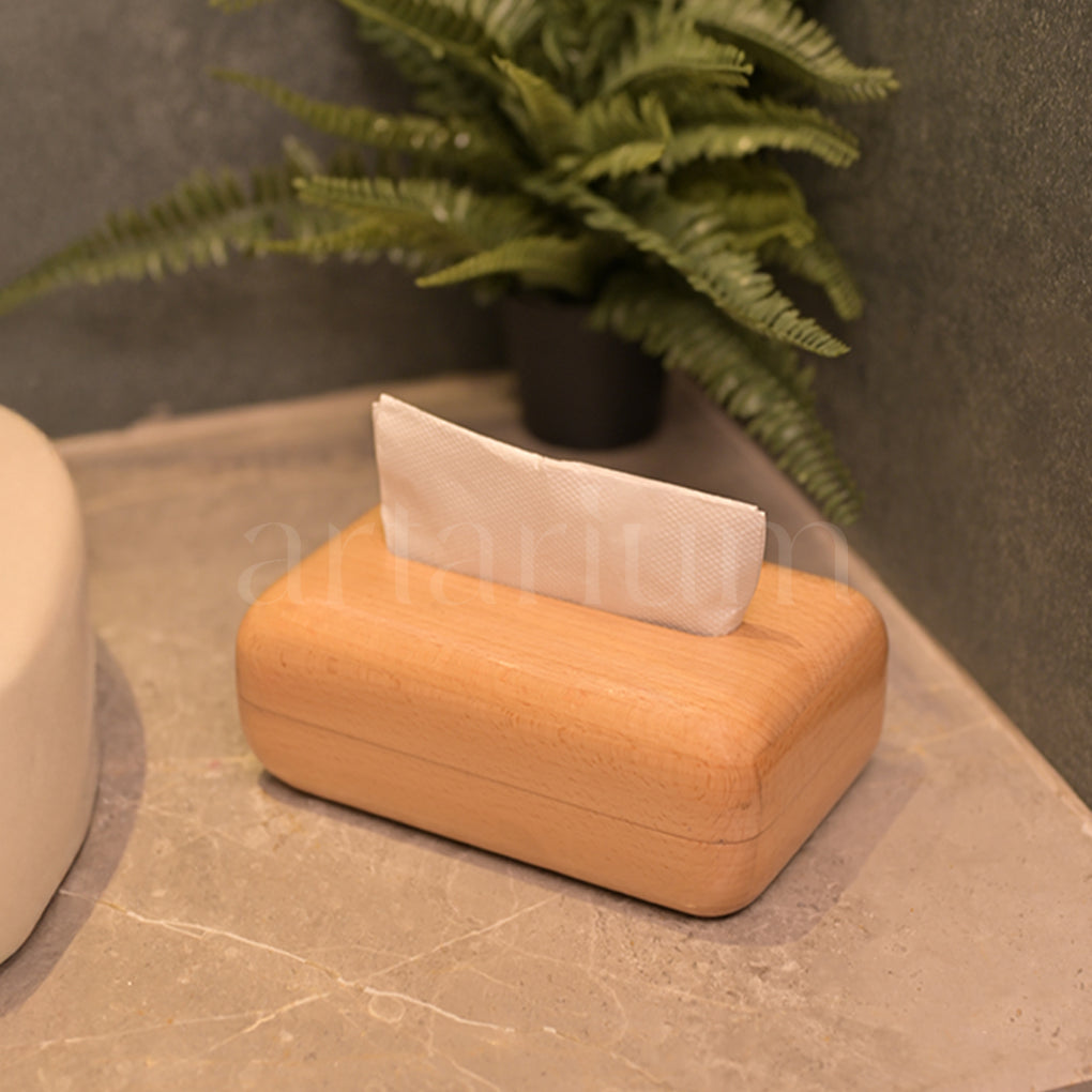 Steam Beech Wood Tissue Box
