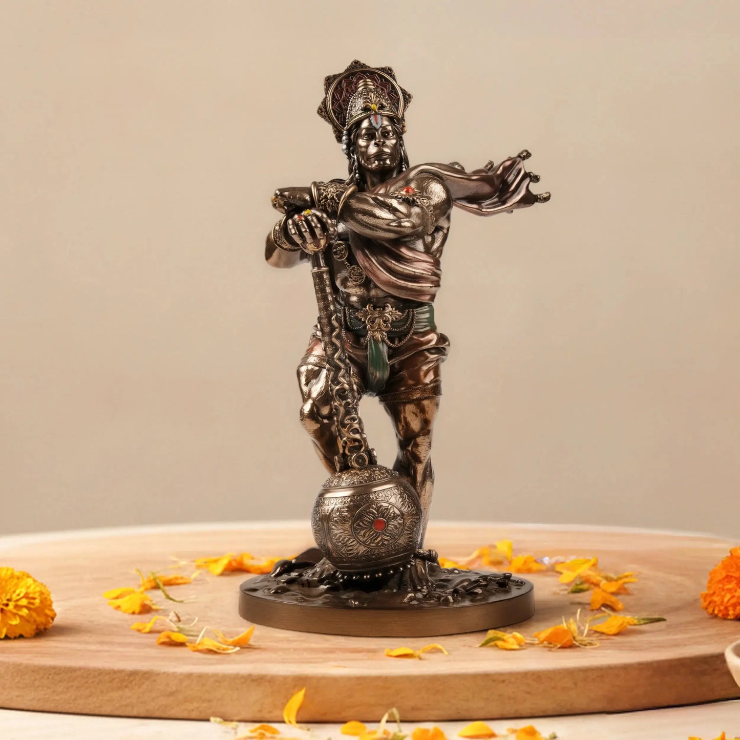 Bahubali Hanuman Cold Cast Bronze Idol