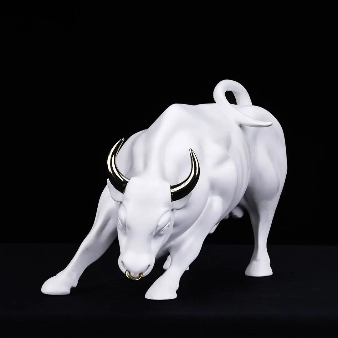 Abstract Art Charging Bull Figurine Big theartarium