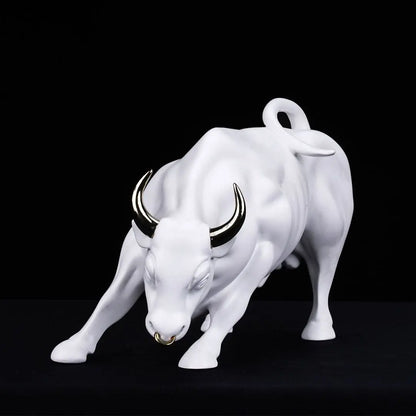 Abstract Art Charging Bull Figurine Big theartarium