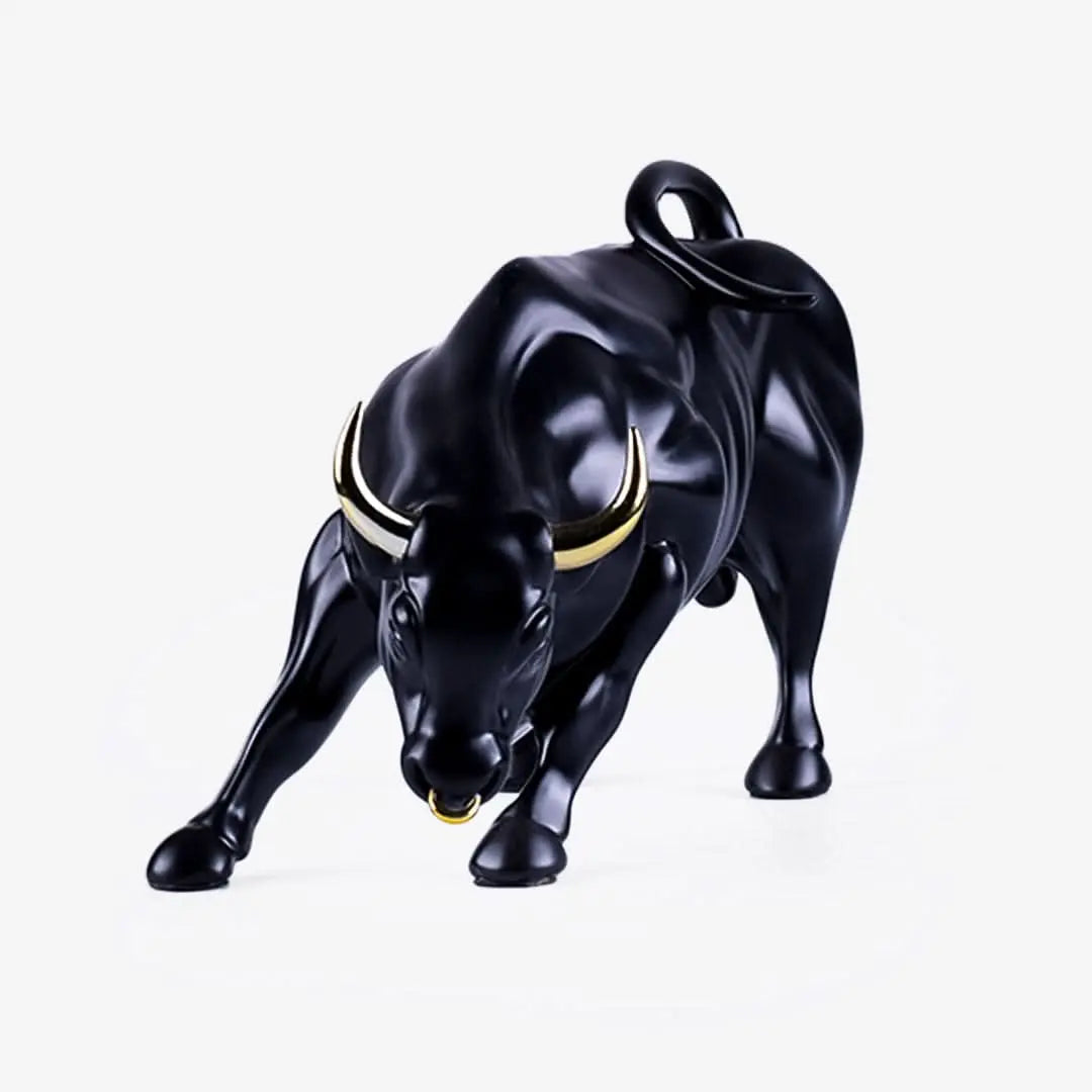 Abstract Art Charging Bull Figurine Big theartarium