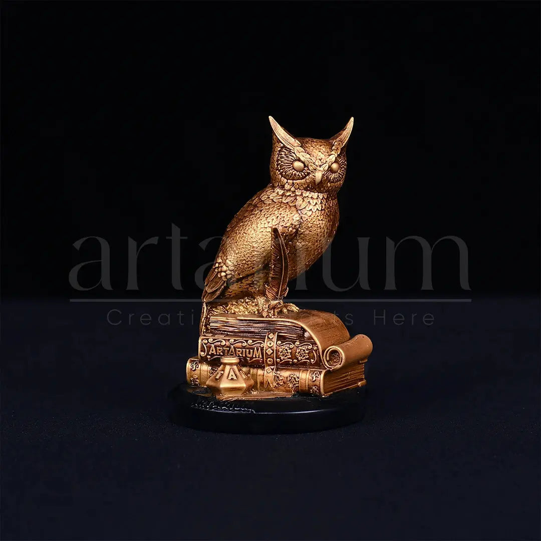 Antique Owl of Wisdom Car Dashboard theartarium