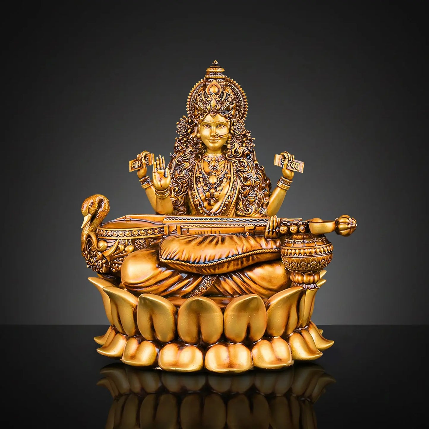 Veena Vadini Saraswati (Lotus) Car dashboard
