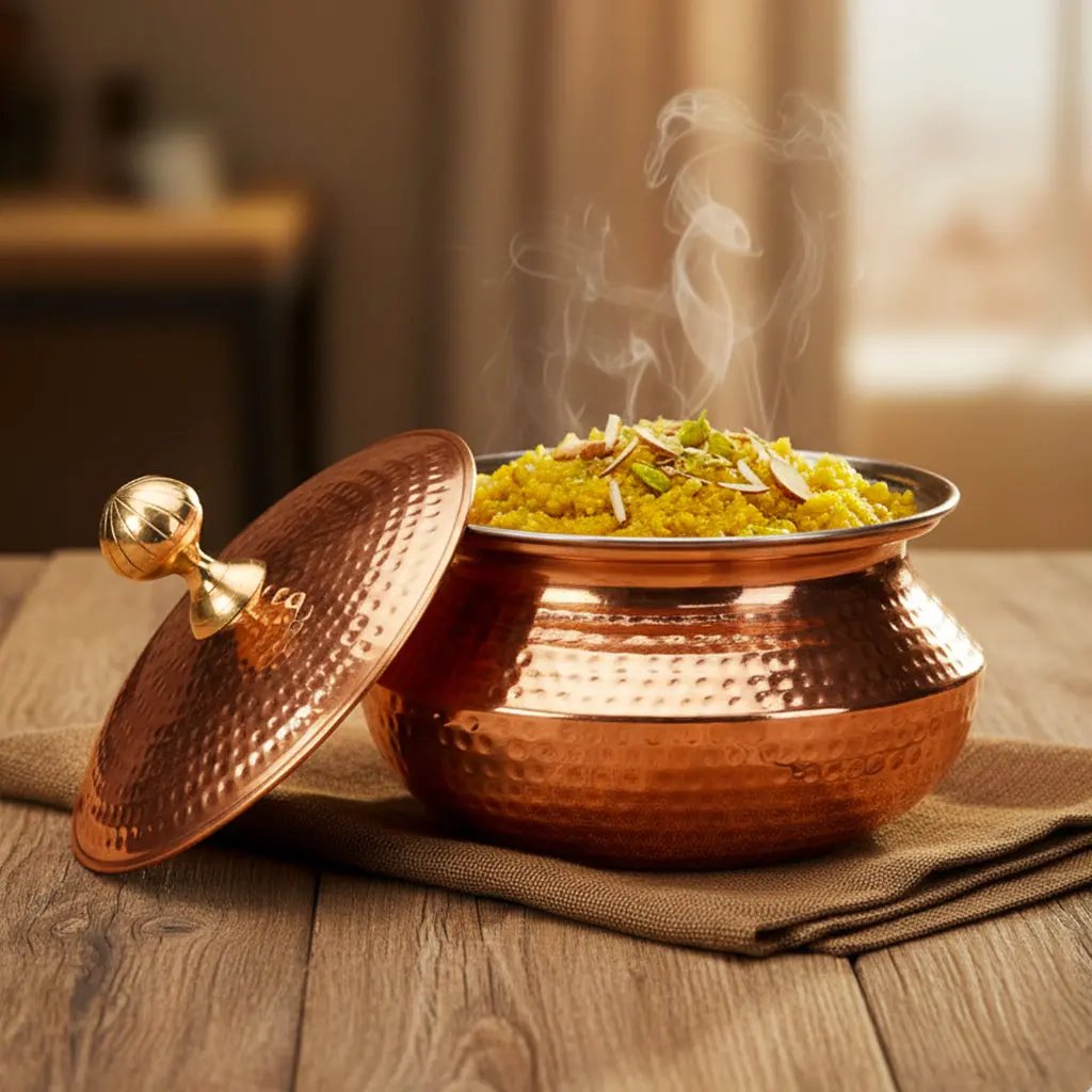 Copper Degchi with Lid