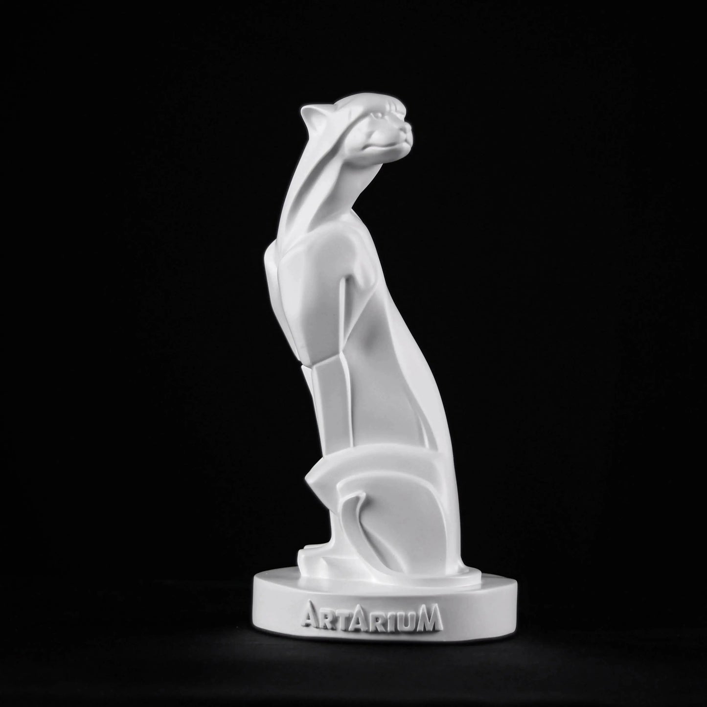 Abstract Art Sitting Panther Figurine theartarium