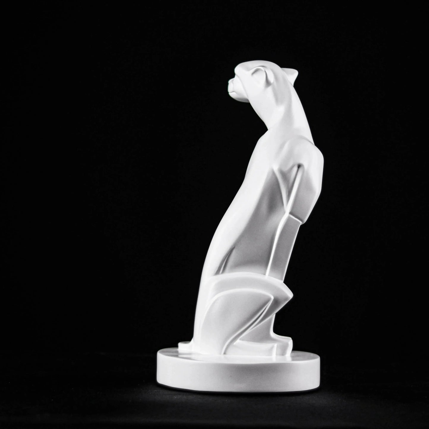 Abstract Art Sitting Panther Figurine theartarium