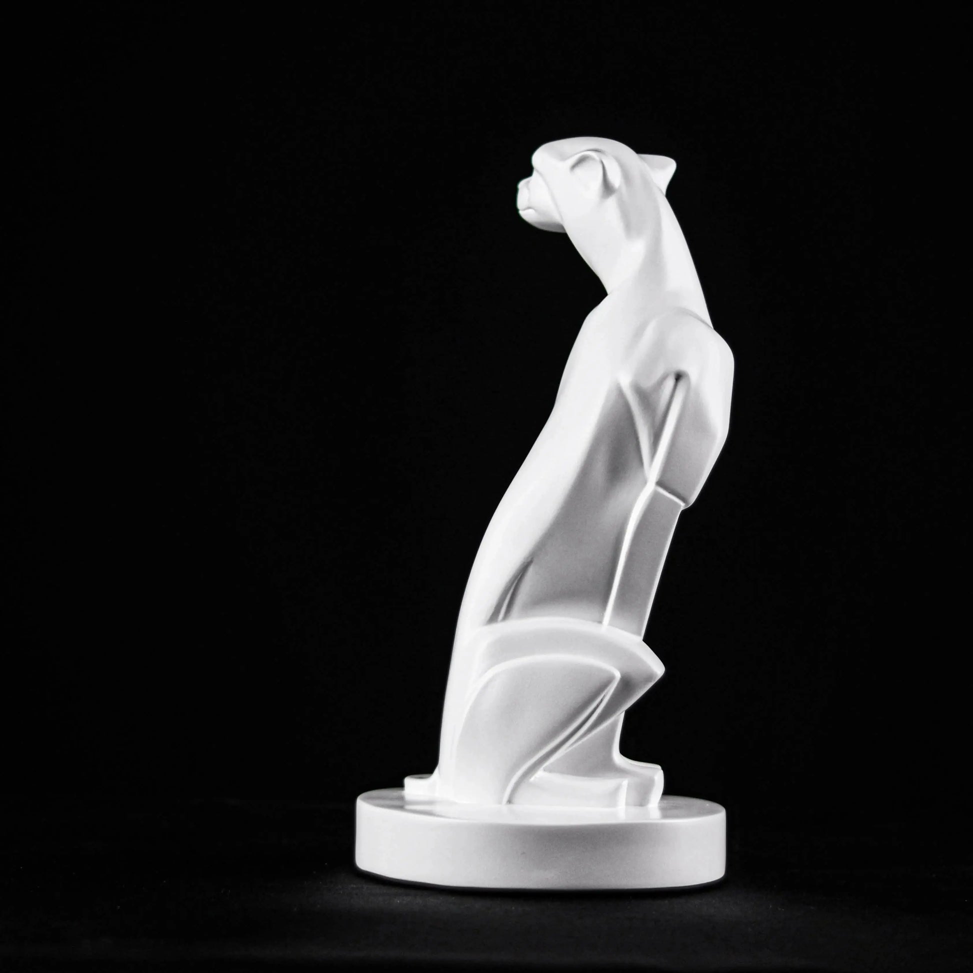 Abstract Art Sitting Panther Figurine theartarium