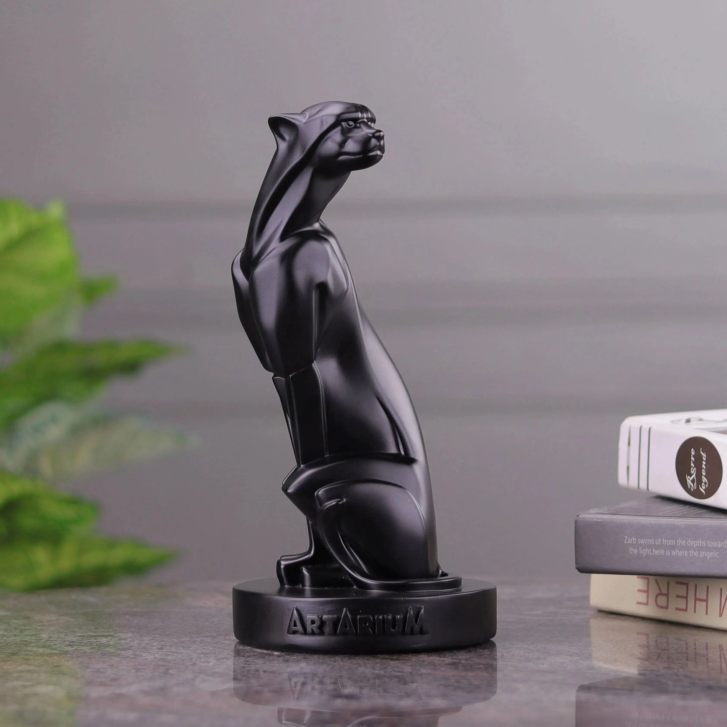 Abstract Art Sitting Panther Figurine theartarium