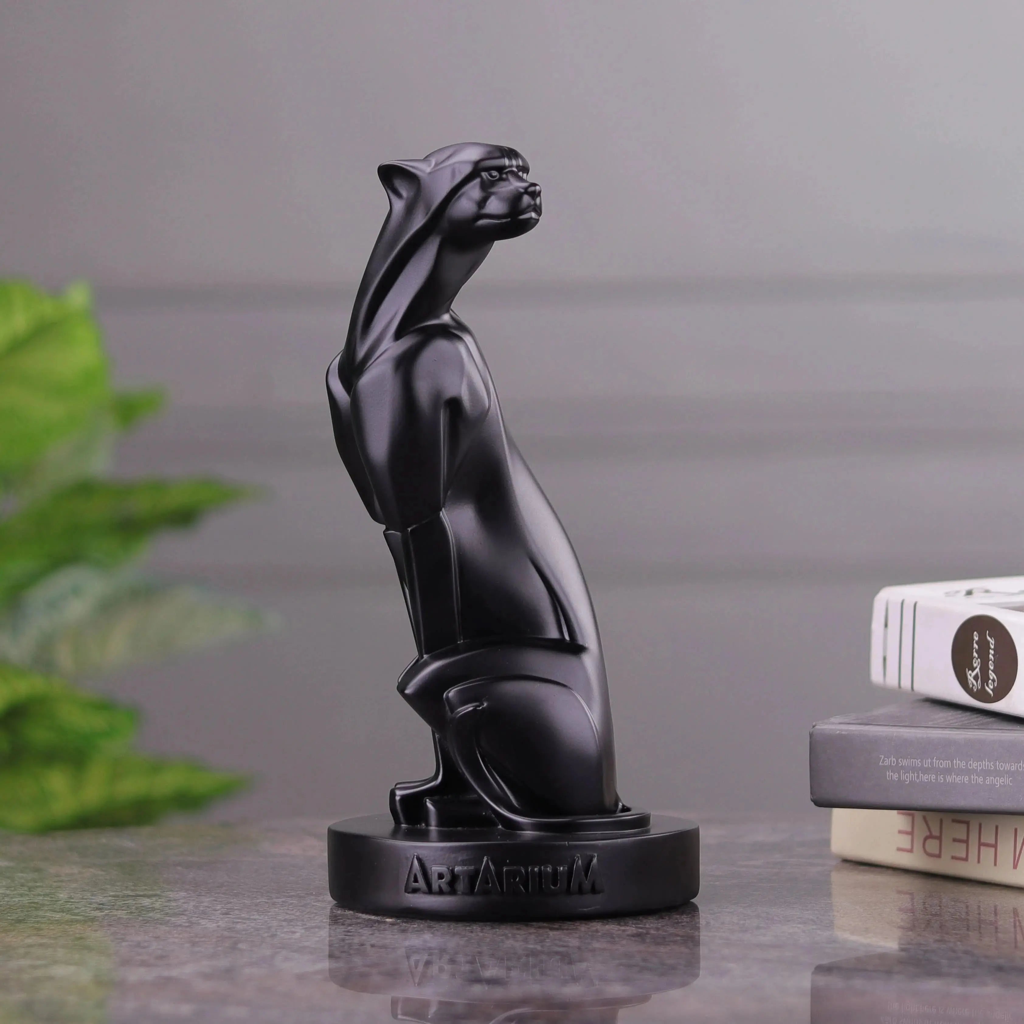 Abstract Art Sitting Panther Figurine theartarium