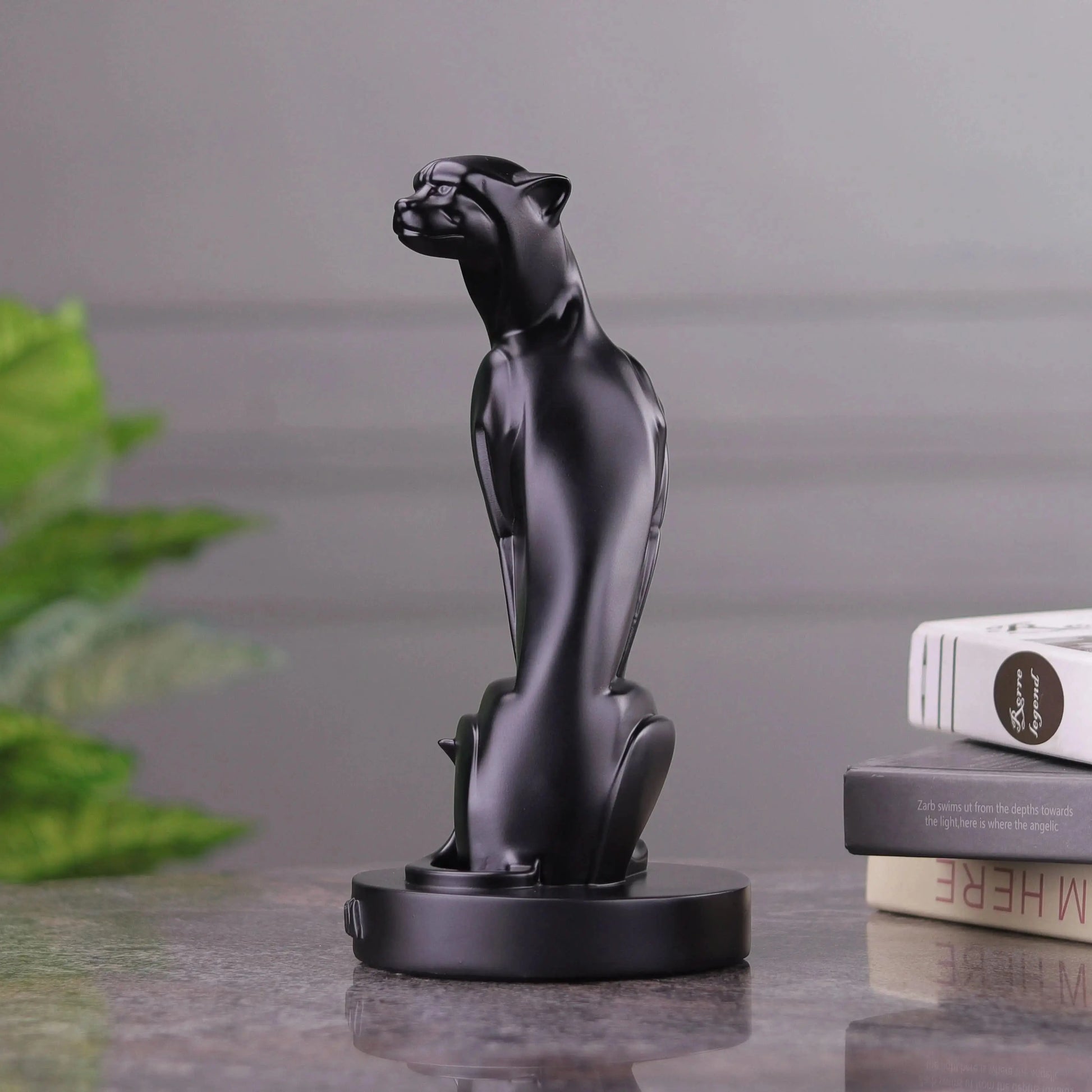 Abstract Art Sitting Panther Figurine theartarium