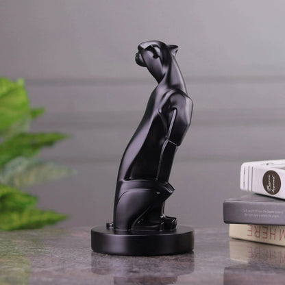 Abstract Art Sitting Panther Figurine theartarium