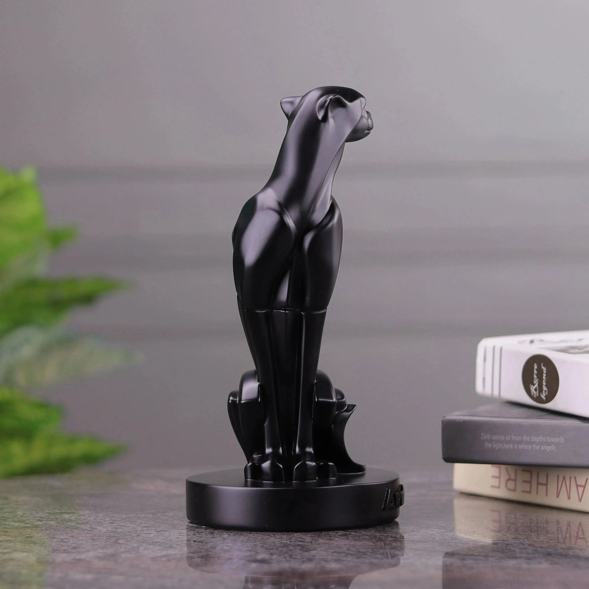 Abstract Art Sitting Panther Figurine theartarium