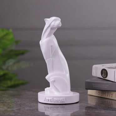 Abstract Art Sitting Panther Figurine theartarium