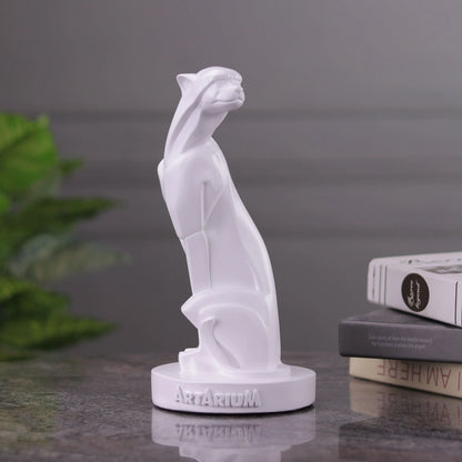 Abstract Art Sitting Panther Figurine theartarium