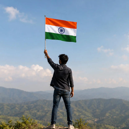 Handwoven Khadi Indian National Flag