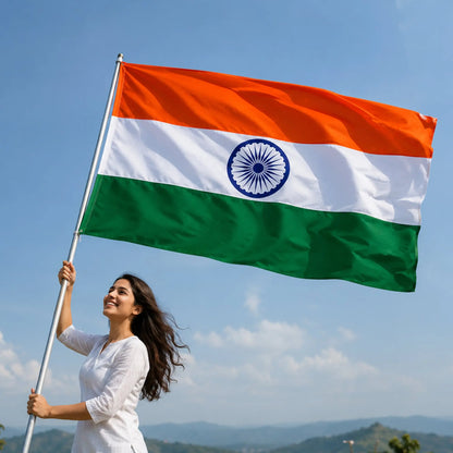 Handwoven Khadi Indian National Flag