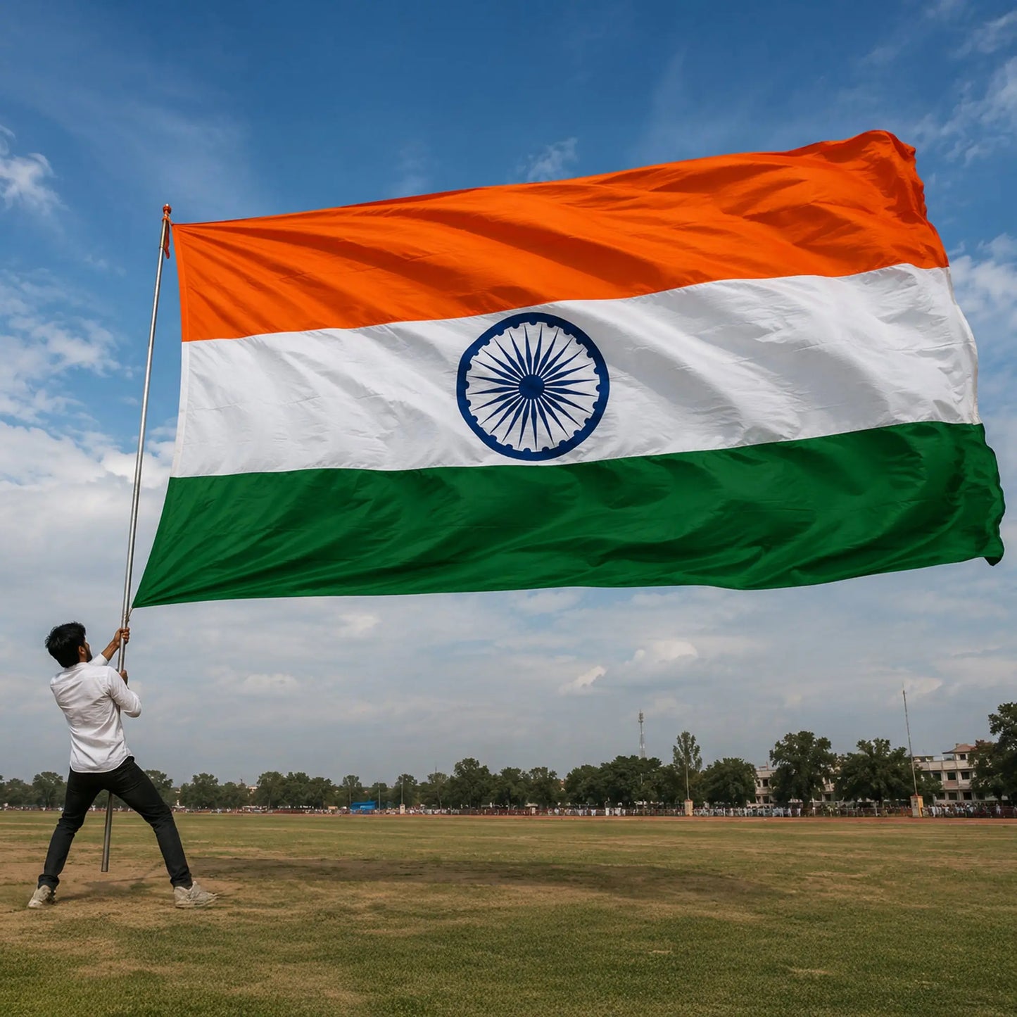 Handwoven Khadi Indian National Flag