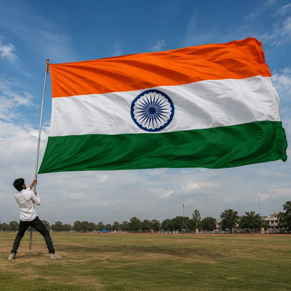 Handwoven Khadi Indian National Flag