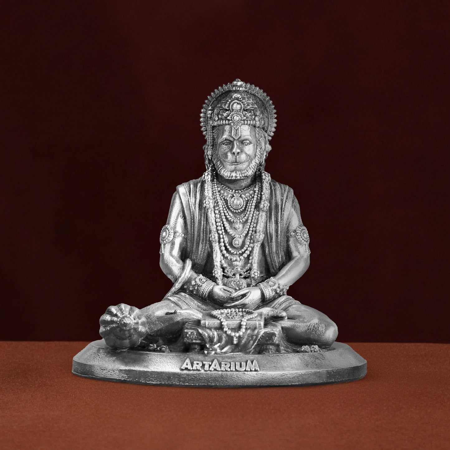 Meditating Hanumanji 999 Silver