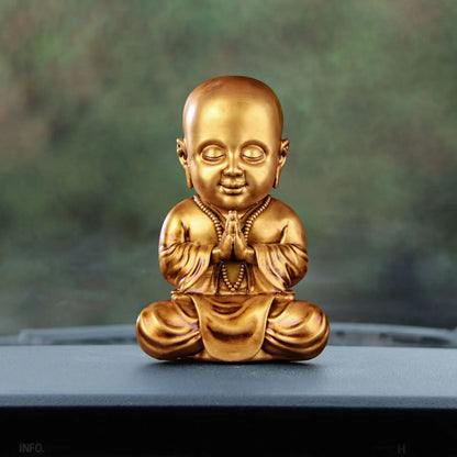 Meditating Baby Monk Car Dashboard