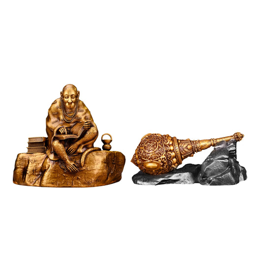 Ramayani Lord Hanuman Ji & Lord Hanuman Gada Idol Set