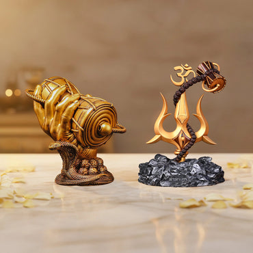 Shiv Damru & Lord Shiva Trishul Set