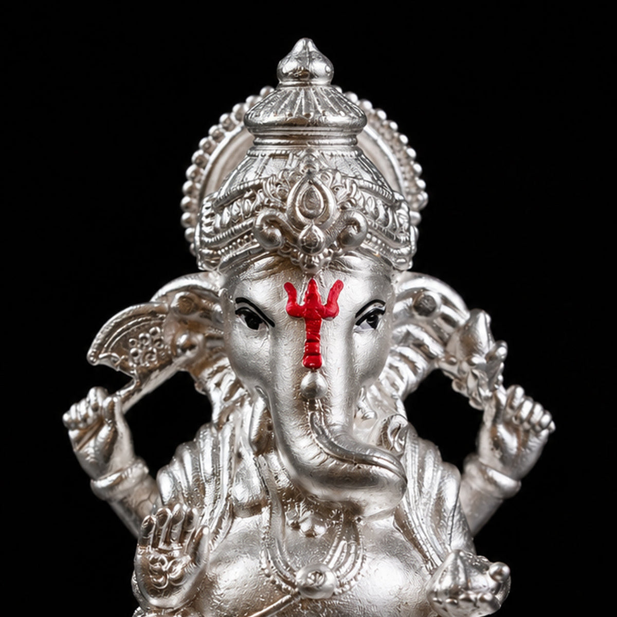 Mangal Ganesh Pure Silver Idol(Hollow) with Premium Packaging 