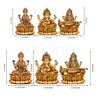 Mahalakshmi Ganapati Saraswati Murti (lotus)