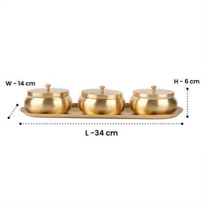Brass Nut Bowl Gift Set