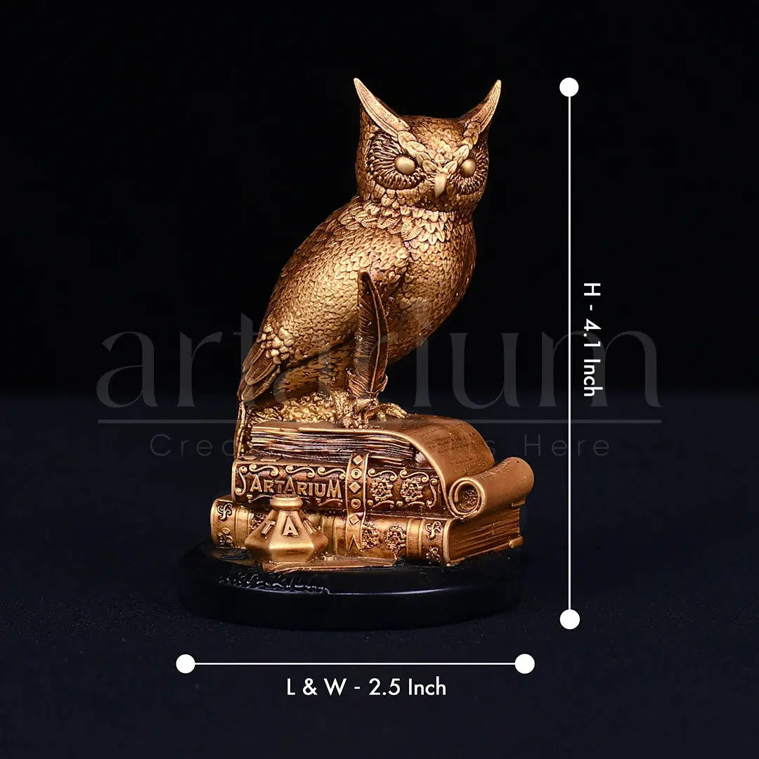 Antique Owl of Wisdom Car Dashboard theartarium