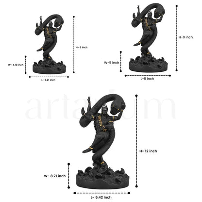 Mystical Shiva Black With Golden Ornaments