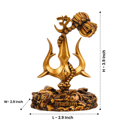 Lord Shiva Trishul With Damru Car Dashboard