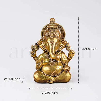 Brass Vighnaharta Ganesha Idol